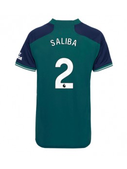 Billige Arsenal William Saliba #2 Tredjedrakt Dame 2023-24 Kortermet